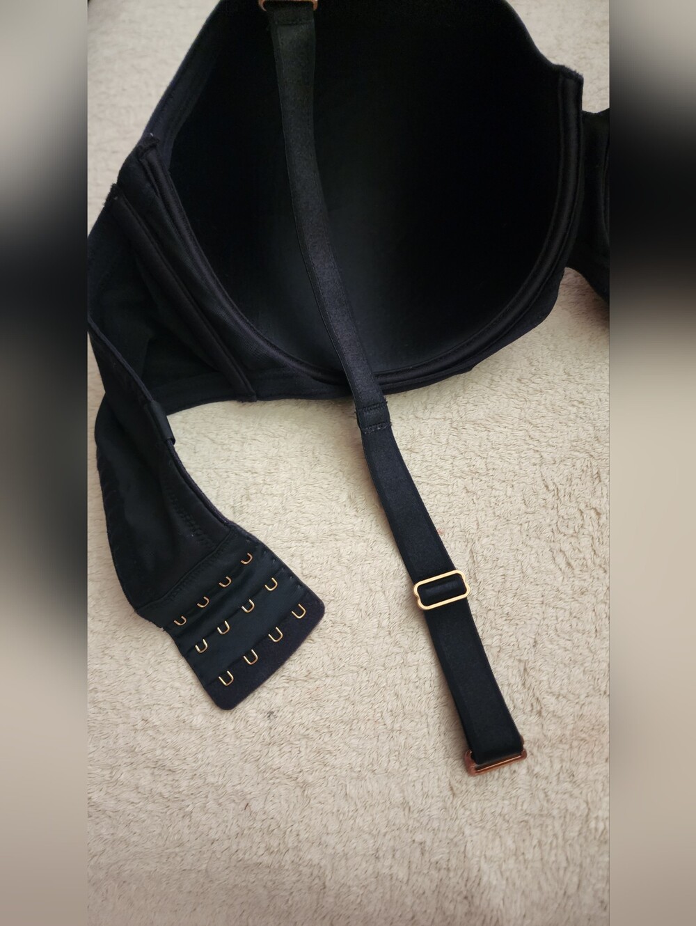 Le Mystere No 9 Envie Convertible T Shirt Bra 7959 Black Adjustable Straps 38E - Picture 4 of 6